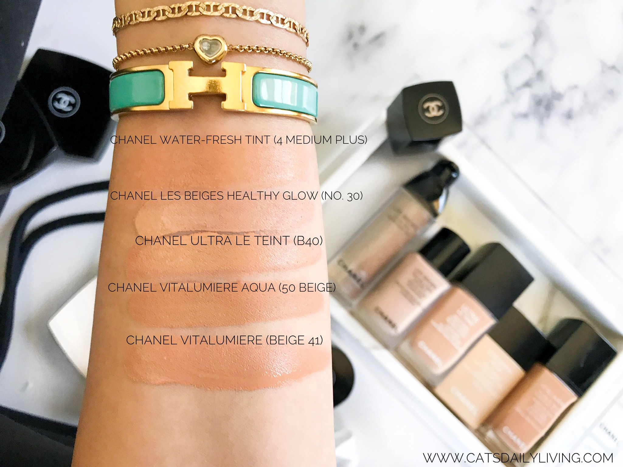 chanel water blush swatches